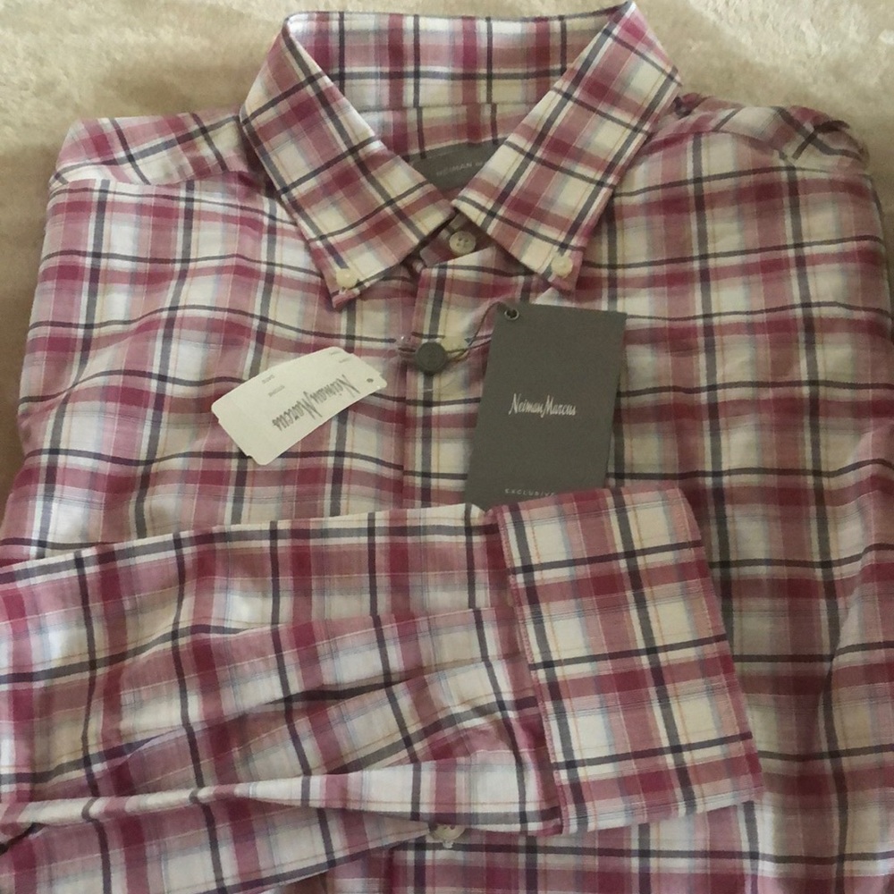 Men’s Neiman Marcus long sleeve cotton shirt sizeXL